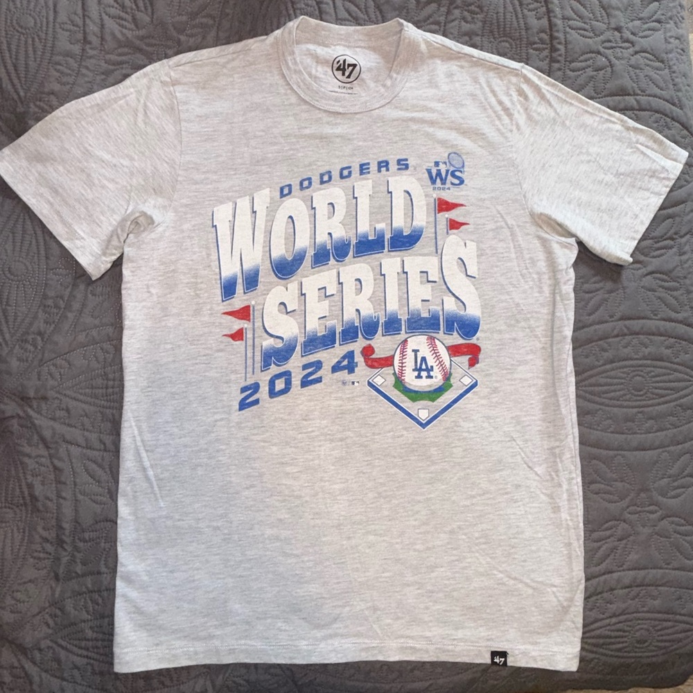 47 Dodgers World Series 2024 Gray T-Shirt